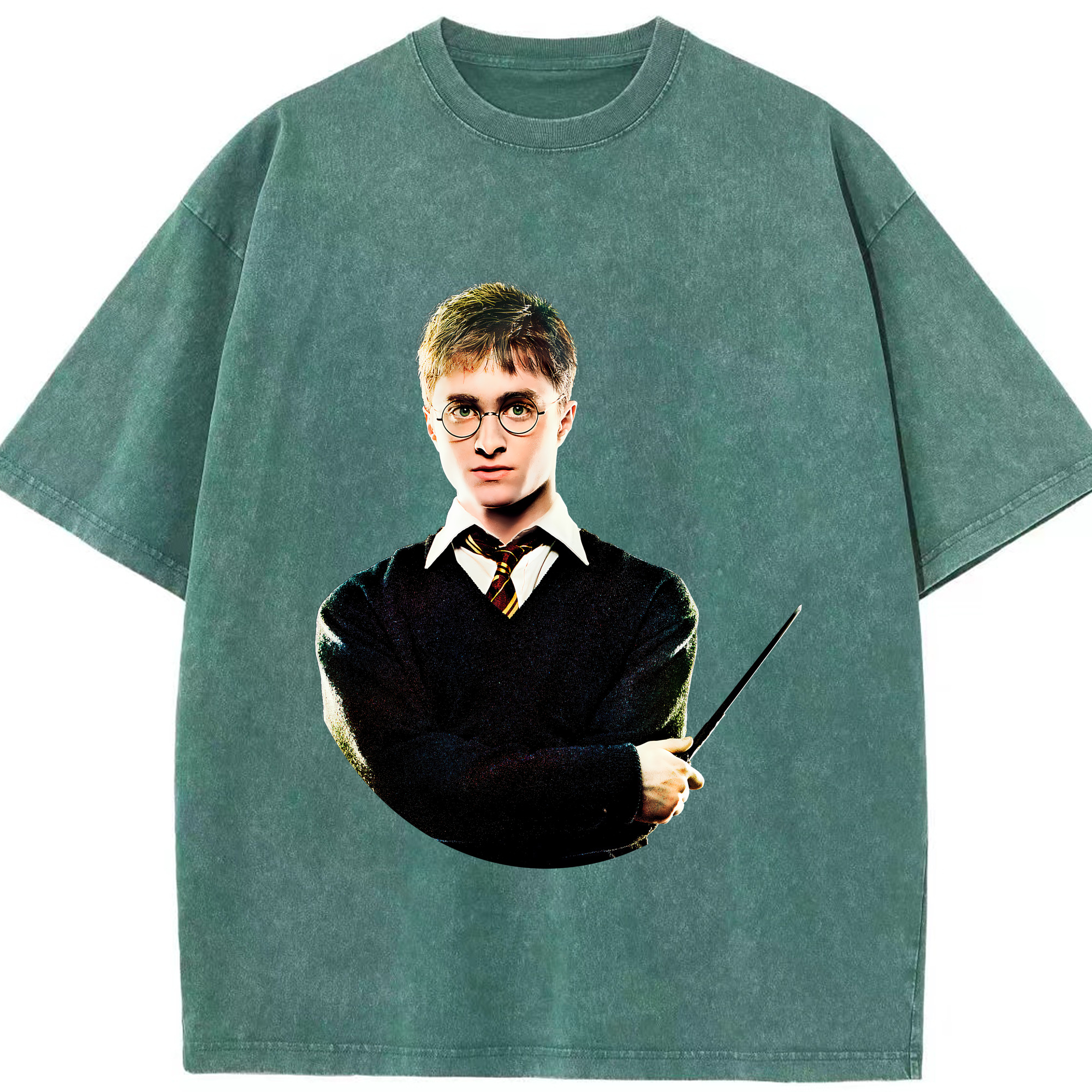 （画像用） Harry Potter ハリー・ポッターシリーズ 綿100% ヴィンテージ風 半袖Tシャツ（フロントプリント）